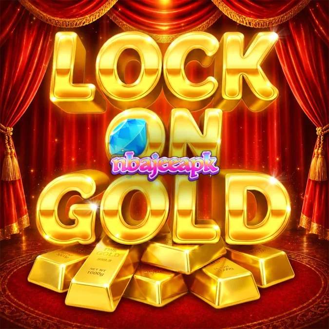 Tampilan visual slot Lock On Gold dengan tema kemewahan dan emas